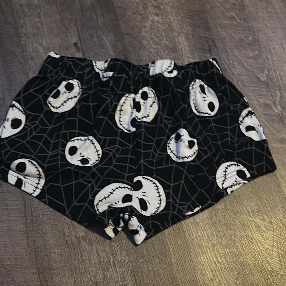 Black nightmare before Christmas pajama Print Shorts